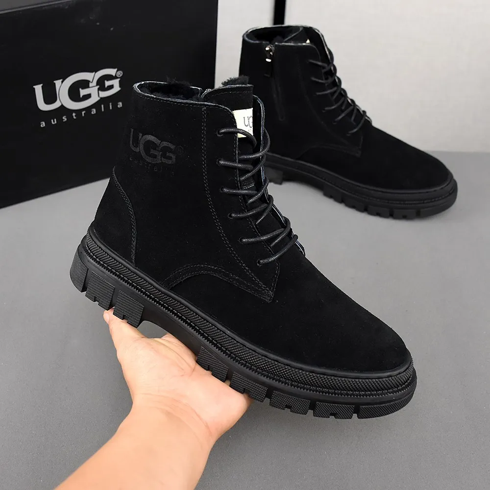 PP520🛜🛜🛜【ugg】The upper is made of waterproof nubuck, real wool lining, and non-slip rubber sole. Warm and comfortable, a must-have in winter! Men's size 38-44 (custom-made size 45 is non-refundable).
